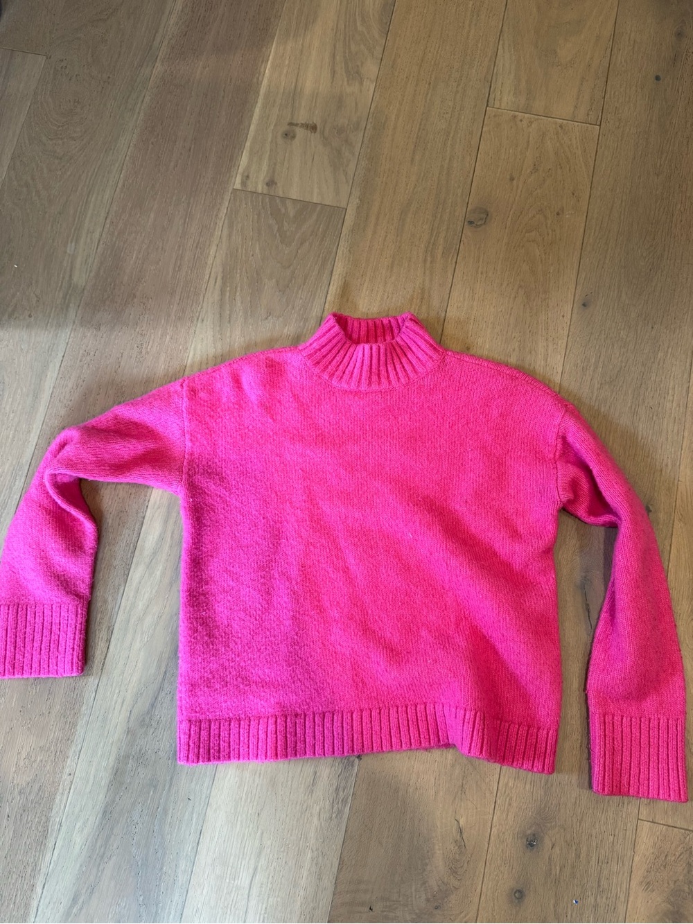 LOFT Hot Pink Mock Neck Sweater